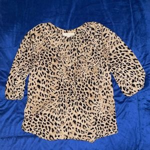 LOFT Cheetah Print Blouse